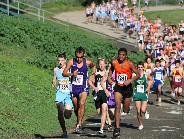 NCS XC D2 Boys-009.JPG - 2009 North Coast Section Cross Country Championships, Hayward High School, Hayward, California